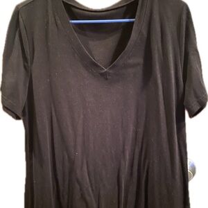 Classic Black V-Neck Women's Top